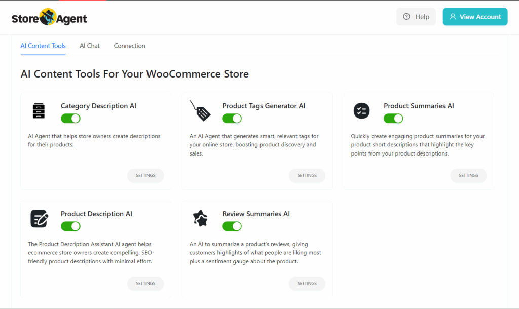 storeagent ai content tools