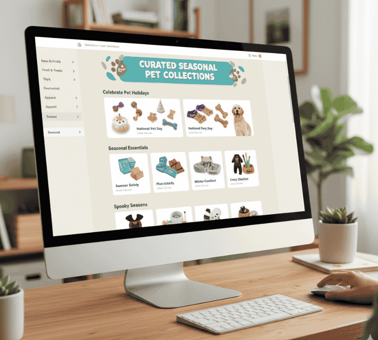 seasonal products-storeagent - StoreAgent WooCommerce pet store seasonal collections featuring National Pet Day products and winter essentials for dogs and cats