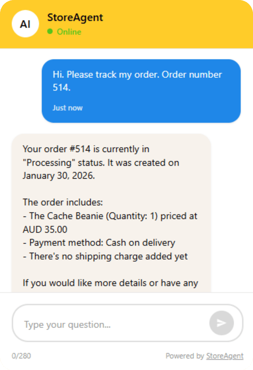 StoreAgent Chat Client Widget