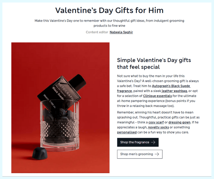Valentines day gifts for him by marks and spencer-storeagent – StoreAgent Marks & Spencer Valentine's Day gifts for him guide featuring cologne and grooming sets