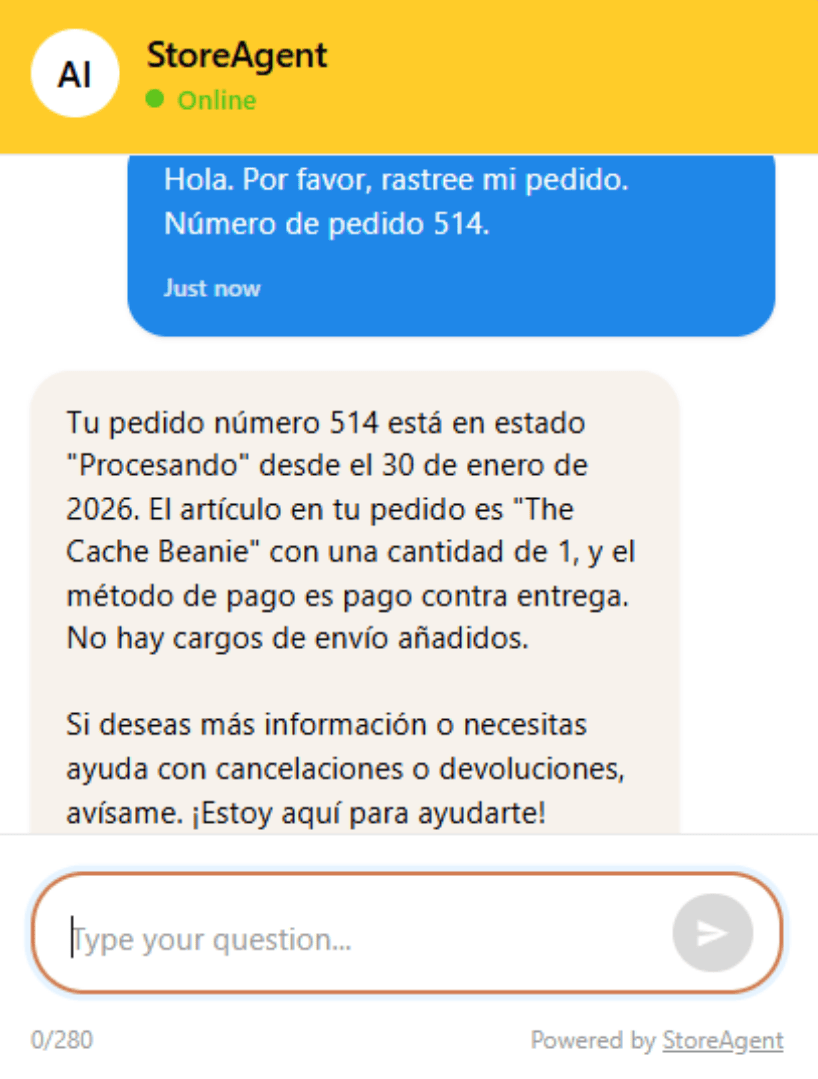 StoreAgent Chat Client Widget