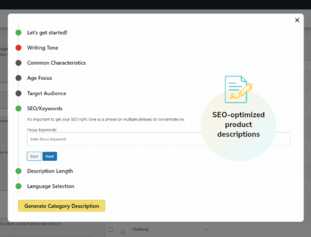StoreAgent AI Category Description Generator Key Features