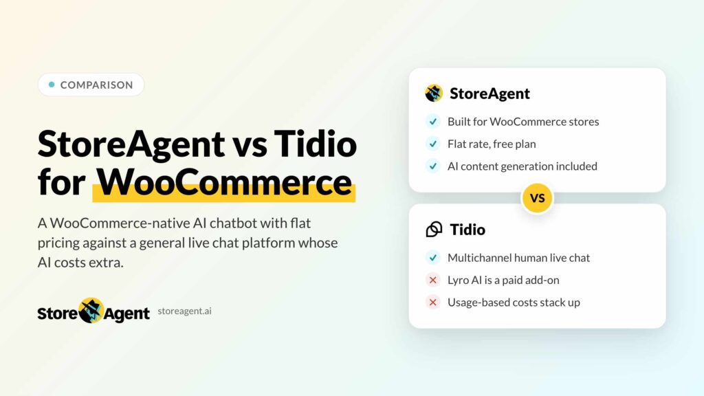 StoreAgent Vs Tidio: Which Is The Best AI Chatbot For WooCommerce?