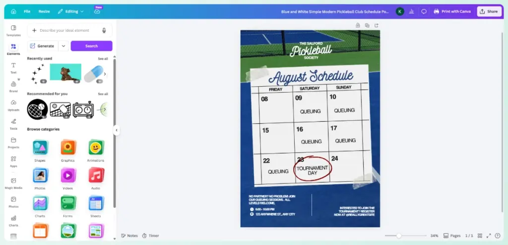 Canva free design platform interface for creating ecommerce graphics