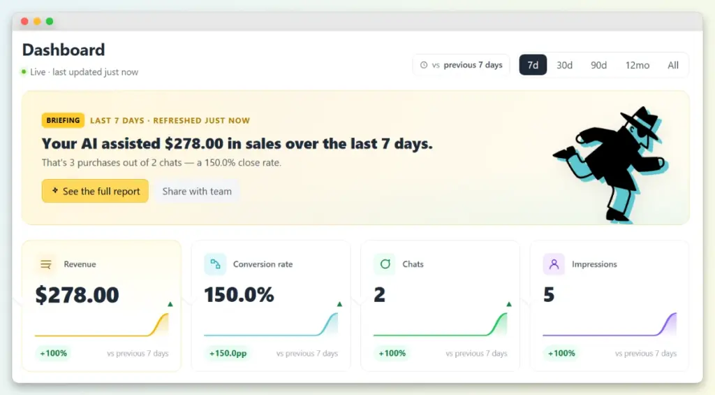 StoreAgent's new dashboard