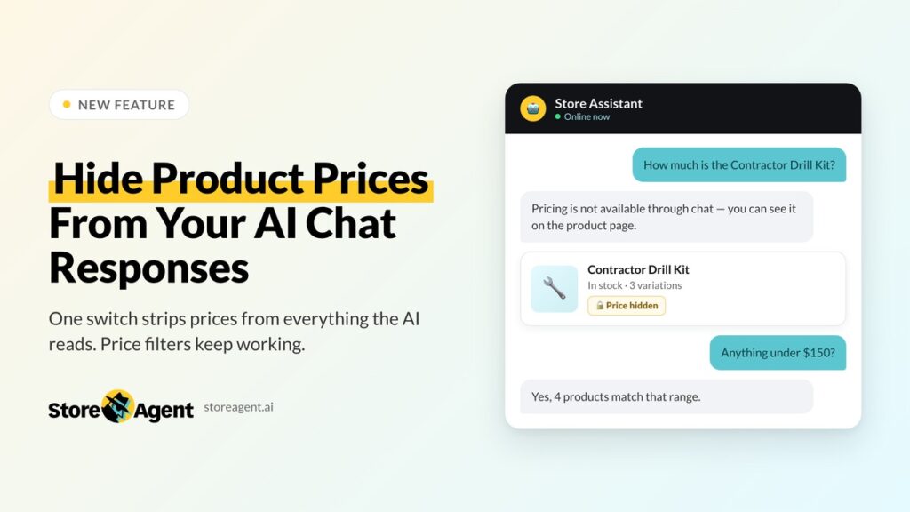 New! Hide Product Prices From Your AI Chat Responses